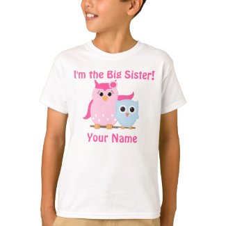 Big Sister Owl Personalized T-shirt