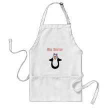 big sister penguin apron