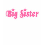 Big sister pink text on dark childrens tee