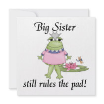 Big Sister Rules the Pad Gifts Custom Announcements