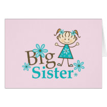 Big Sister Stick Figure Cards