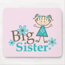 Big Sister Stick Figure Mouse Pad