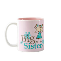 Big Sister Stick Figure Mugs