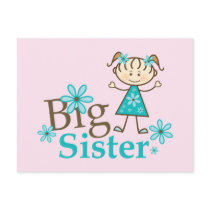 Big Sister Stick Figure Postcards