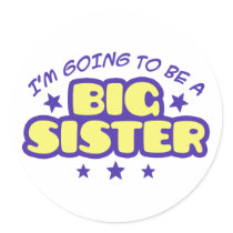 Big Sister Round Stickers
