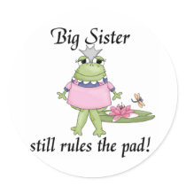 Big Sister T-shirts and Gifts Round Stickers