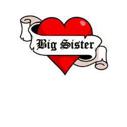 Big Sister Tattoo Heart shirt