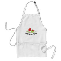 big sister to be christmas birdies aprons