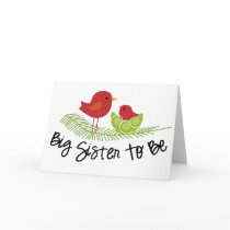 big sister to be christmas birdies cards