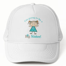 Big Sister To Be Stick Figure Cap / hats by siblingsets Big Sister To Be Stick Figure Cap / hats