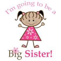 Big Sister To Be Stick Figure Girl Ethnic t-shirts