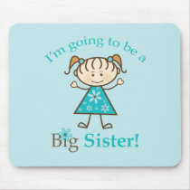 Big Sister To Be Stick Figure Mouse Pads
