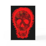 Big Skull Red 'Happy Halloween' card