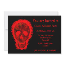 Big Skull Red 'You are Invited' invitation
