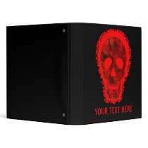 Big Skull Red 'Your Text Here' binder