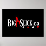 Big Slick Poker Logo - Black Posters