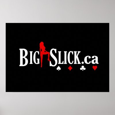 Big Slick Poker Logo - Black Posters by JBunner