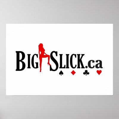 Big Slick Poker Poster - White by JBunner