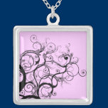 Big spiraling rose bush necklaces