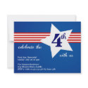 Big star july 4th stripes Independence celebration invitation