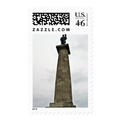 Big Statue In Belgrade Kalemegdan Park Postage Stamps by lifesphere