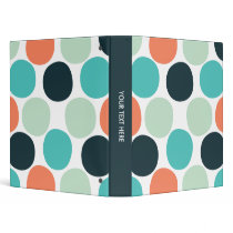 Big Summer Dots Designer Office Binder