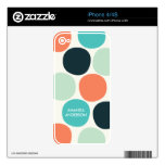 Big Summer Dots iPhone 4 Skin - personalized