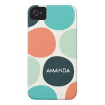 Big Summer Dots Personalized iPhone 4 Case