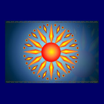 Big Summer Solstice Sun Poster posters