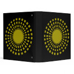 Big Sunburst Cutout Pattern On Black Background binders