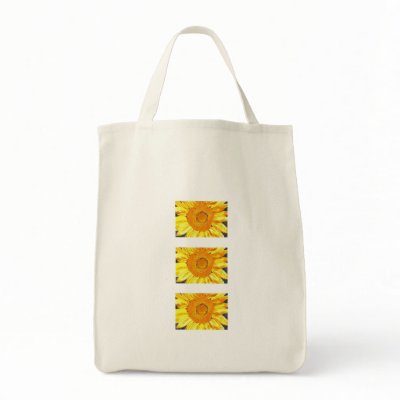 Big Sunflower Organic Grocery Bag by lakeerieartists