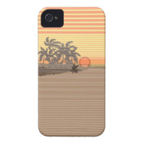 Big Sunset Stripe Hawaiian Barely There iPhone 4 Iphone 4 Case