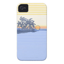 Big Sunset Stripe Hawaiian Barely There iPhone 4 Iphone 4 Cases