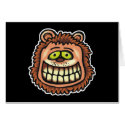 big teeth grin lion cards