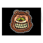 big teeth grin lion cards
