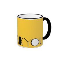 Big Thank You black Mug mugs
