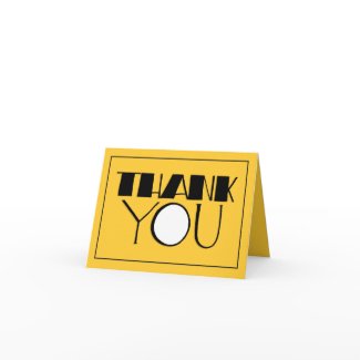 Big Thank You black Note Card card