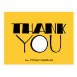 Big Thank You black Postcard