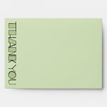Big Thank You green A7 Card Envelope