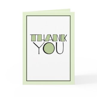 Big Thank You green Card card