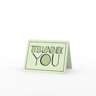 Big Thank You green Note Card card