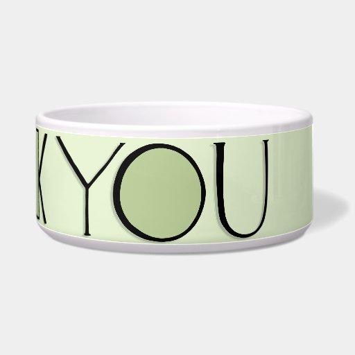 Big Thank You green Pet Bowl Dog Water Bowl