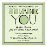 Big Thank You green Thank You Team Invitation