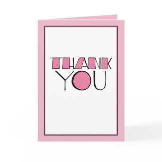 Big Thank You pink Card card