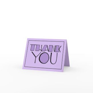 Big Thank You purple Note Card card