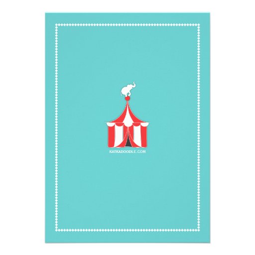 Big Top Carnival Birthday Party Turquoise | Red Announcements