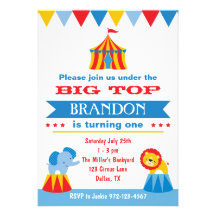 Big Top Circus Invitation