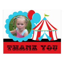 Big Top Circus Thank You Postcard