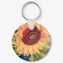 Big Tropical Sunflower Art - Multi keychains