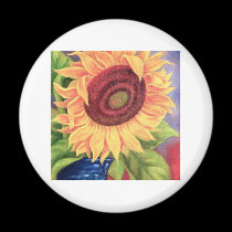 Big Tropical Sunflower Art - Multi magnets